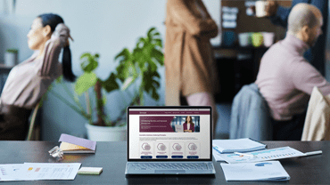 Laptop on a desk